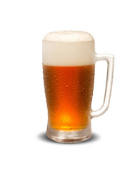 mug of beer isolated on white background