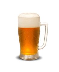 mug of beer isolated on white background