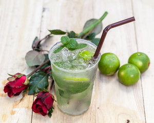 Mint drink water from natural cool.