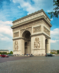 Arc de triomphe in Paris - France
