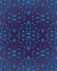 Blue pattern for oriental carpet.