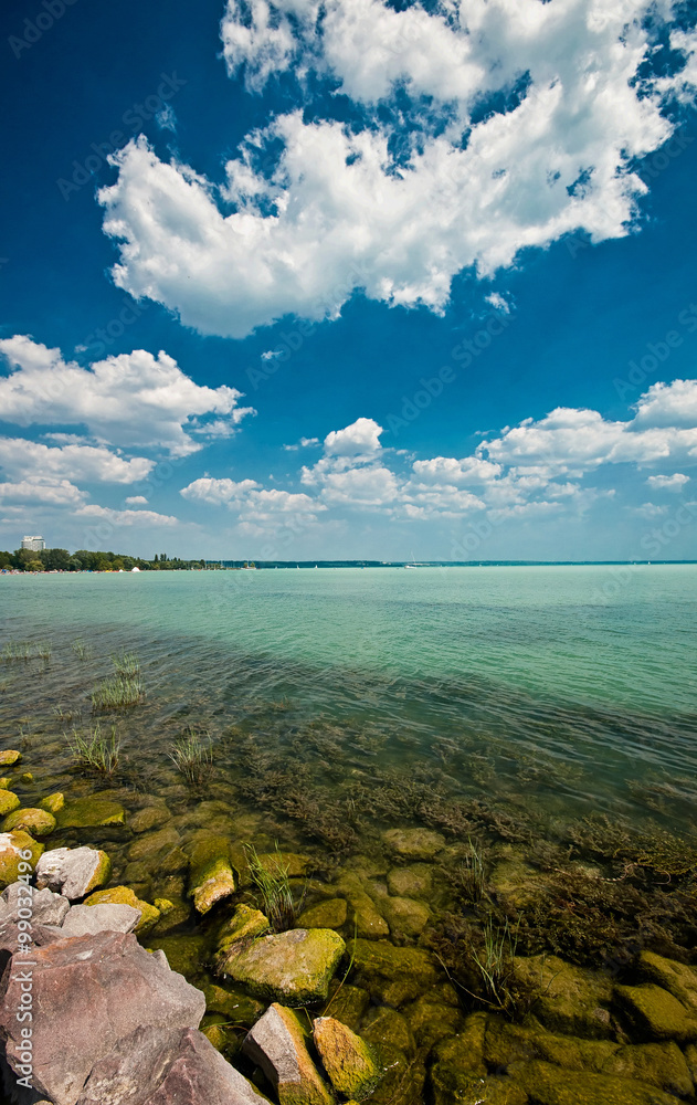 Wall mural Lake Balaton with nice clouds