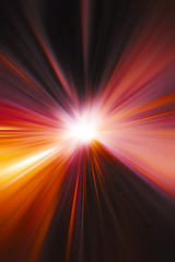 Esplosione di luce rossa verso l'infinito © oraziopuccio