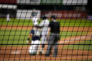 baseball game at night