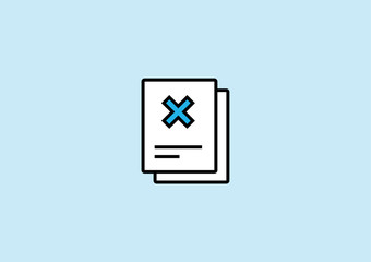 Rejected Document Proposal Icon Logo