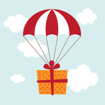 Regalo en un paracaidas