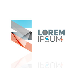 Logo, abstract geometric business icon