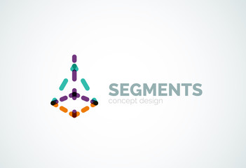 Vector outline minimal abstract geometric logo