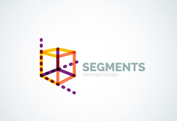 Vector outline minimal abstract geometric logo