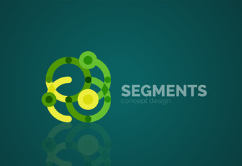 Fototapeta premium Vector outline minimal abstract geometric logo