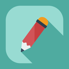 Flat modern design with shadow  Icon pen