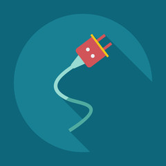 Flat modern design with shadow icons plug