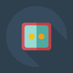 Flat modern design with shadow icons button