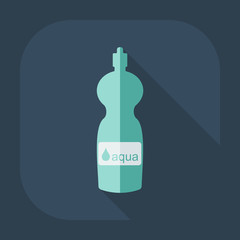 Flat modern design with shadow sports water bottle