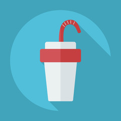 Flat modern design with shadow sports water bottle