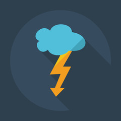 Flat modern design with shadow icons warning 