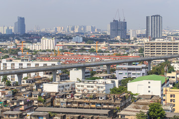 View of Bangkok during cloudy sky