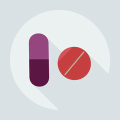 Flat modern design with shadow icons pills