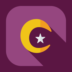 Flat modern design with shadow icons islam