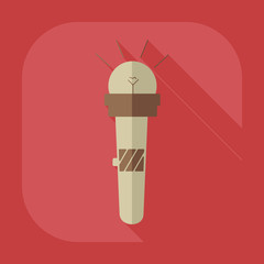 Flat modern design with shadow icon microphone