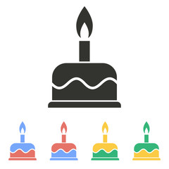 Cake - vector icon.