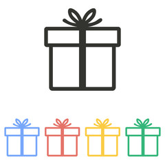 Gift Box - vector icon.
