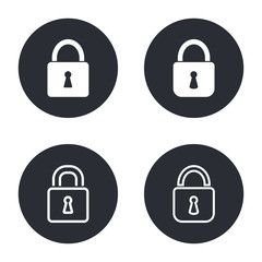 Lock icons set.