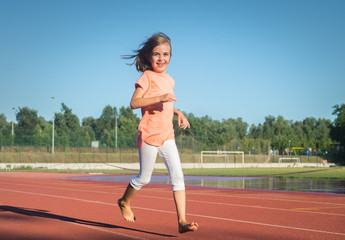 Fototapeta premium Happy girl run