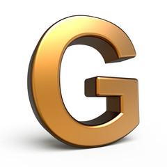 3d matte gold letter G