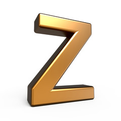 3d matte gold letter Z