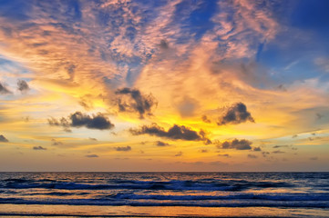 Clouds over the ocean coast