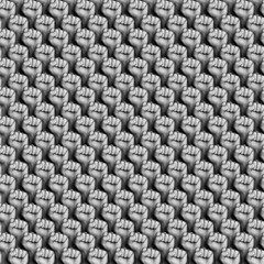 Fight the power / 3D render of raised fists