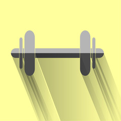 Flat Icon of dumbbell
