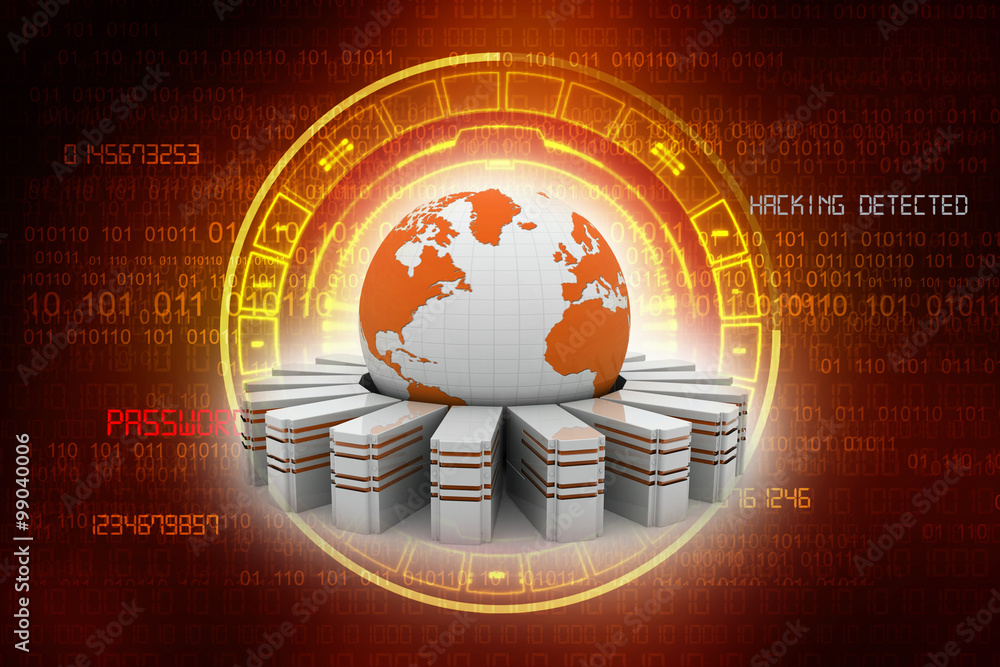 Aufkleber 3d rendering database storage illustration