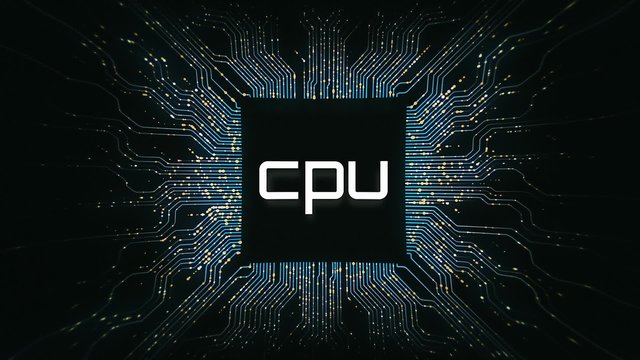 A pulsing visualisation of an active cpu.
