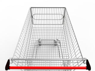 3d empty shopping cart