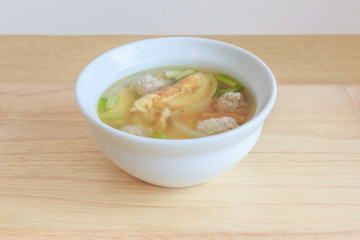 Egg Soup With Minced Pork