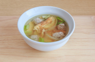 Egg Soup With Minced Pork