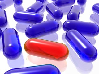 Red and Blue Capsules.