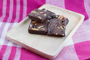 Brownies On Wood Tray