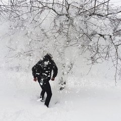 man under the snow 