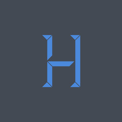 Abstract letter H logo design template. Vector illustration.