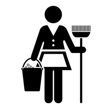 Maid Cleaner Icon