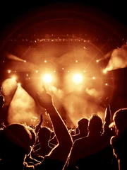 Plexiglas foto achterwand cheering crowd at a rock concert © DWP