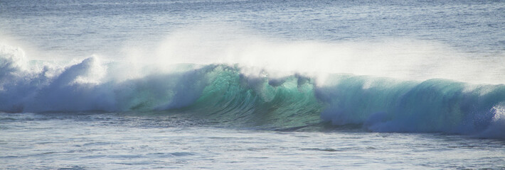 powerful breaking waves