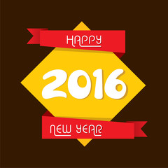 happy new year 2016 banner or label design vector