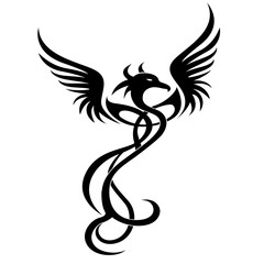 Fototapeta premium Dragon wings tattoo