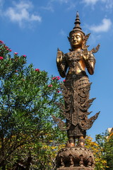 Golden Thai angle statue at Phasorn Kaew Temple, Phetchabun, Thailand