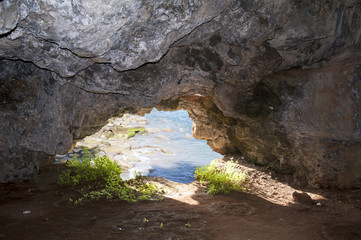 Inside a cavern