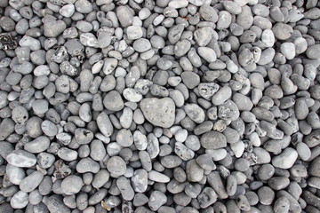 Grey Rubble Beach Stones in Birdseye Perspective
